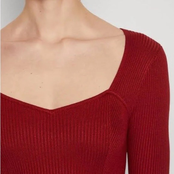 Abercrombie & Fitch - Red Long Sleeve Dress - New Without Tags - Size M TALL - Picture 6 of 7